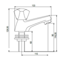 SET GRIFO LABAVO UN AGUA 2 Uds. (CORINTO, BUADES)