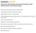 MECANISMO DESCARGA CABLE + PULSADOR DOBLE + KIT TAZA TANQUE NIAGARA (PRHIE)