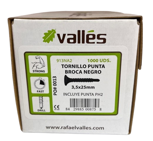 TORNILLOS PM PUNTA BROCA (3,5x25mm/1000Uds, VALLES)