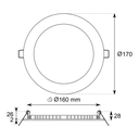DOWNLIGHT LED REDONDO BLANCO EMPOTRAR (20W/6500K, CONALUX) (copia)