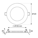 DOWNLIGHT LED REDONDO BLANCO EMPOTRAR (6W/4000K, CONALUX)