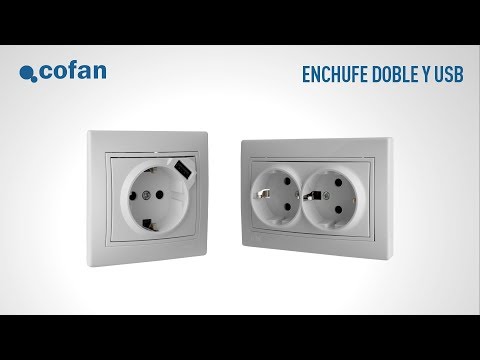 BASE ENCHUFE 2P+T CON USB MONOBLOC PACIFIC