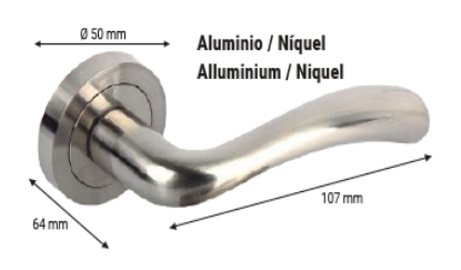 JUEGO MANIVELA ALUMINIO "OSLO"