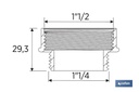 ADAPTADOR CONVERTIDOR PARA VALVULA-SIFON (1-1/2Mx1-1/4H)