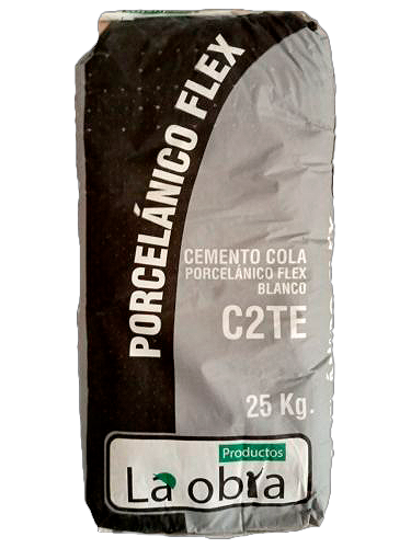 CEMENTO COLA PORCELANICO FLEX C2TE (25 KG, LA OBRA)