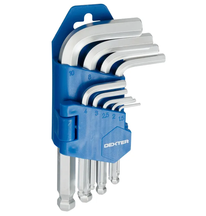 JUEGO 9 LLAVES ALLEN HEX (1,5 - 10 mm)