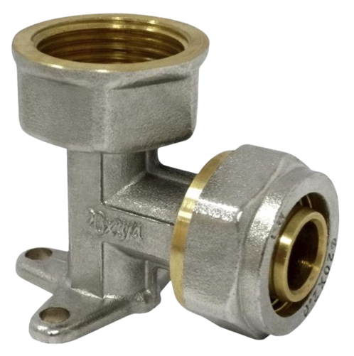 [C1612mcchs] CODO COMPRESION MULTICAPA - ROSCA CON SOPORTE (Ø16 x 1/2, H)