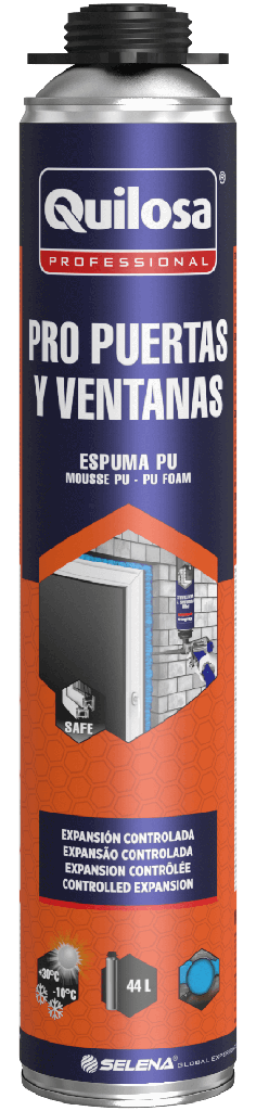 ESPUMA PU PRO PUERTAS Y VENTANAS (750ml, QUILOSA)