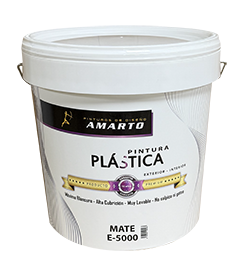 PINTURA PLASTICA MATE E-5000 (BLANCO, AMARTO) (4 Litros)