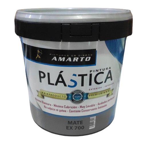 [EX7004L] PINTURA PLASTICA MATE EX 700 BLANCO (AMARTO) (4 Litros)