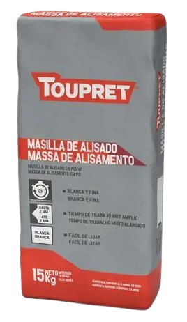 MASILLA DE ALISADO FINO EN POLVO (15Kg, TOUPRET)