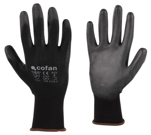 [11000125-8] GUANTES POLIESTER IMPREGNADO FLEXIBLE (COFAN) (Nº 8)