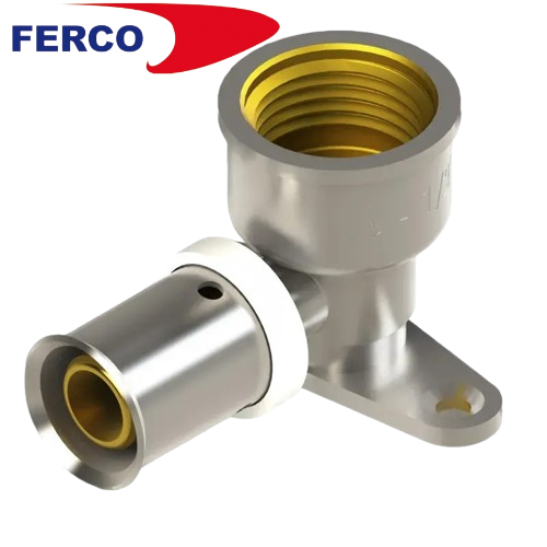 [67019] CODO MULTICAPA & PEX - ROSCA CON SOPORTE DUO PRESS (Ø16 x 1/2H, FERCO)