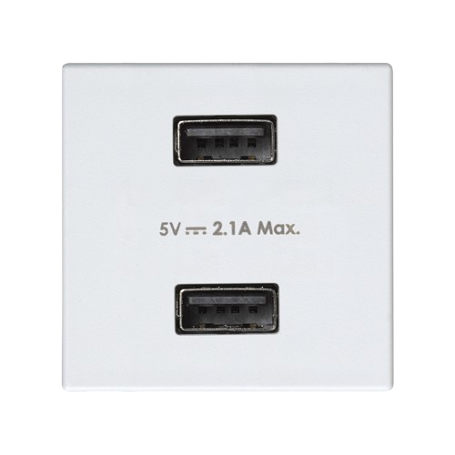 [2701096-030] CARGADOR USB DOBLE 5V/DC 2.1A TIPO A HEMBRA (SIMON 27)