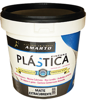 PINTURA PLASTICA MATE EXTRACUBRIENTE BLANCO (AMARTO) (4 Litros)