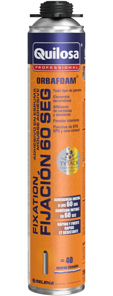 [10040750] ESPUMA FIJACION 60 SEG ORBAFOAM PISTOLA (750ml; QUILOSA)