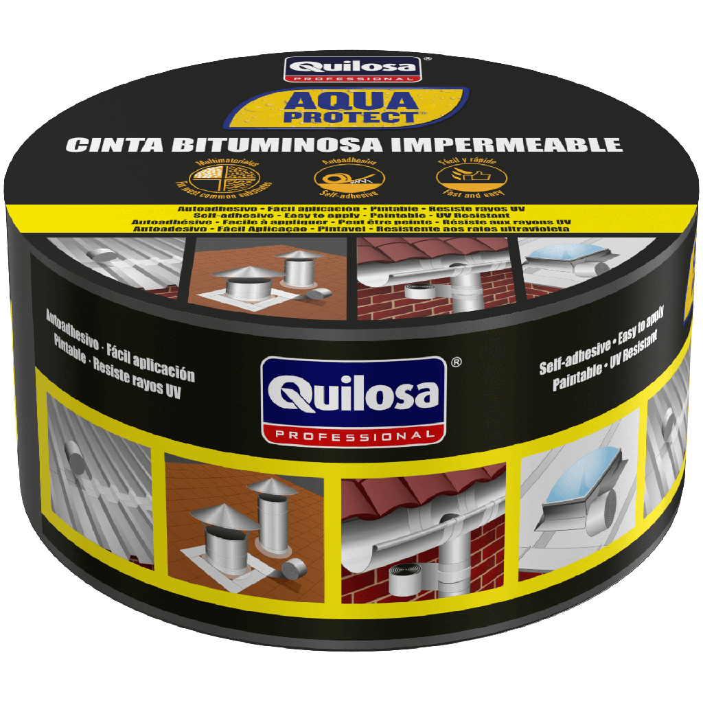 AQUA PROTECT CINTA BITUMINOSA IMPERMEABLE (10cm x 10m; QUILOSA)