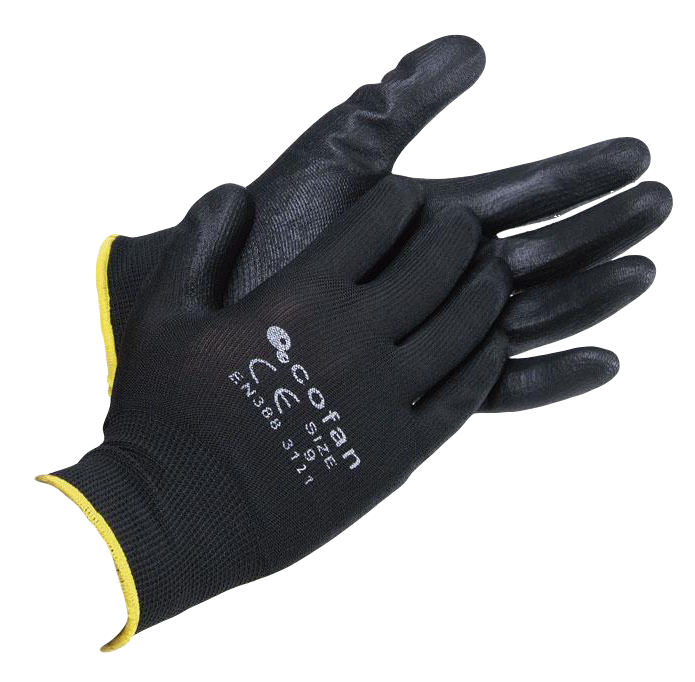 GUANTES POLIESTER RECUBIERTO POLIURETANO (COFAN) (Nº 8)