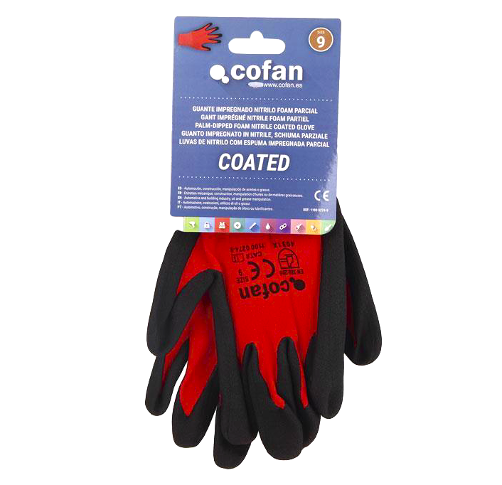 GUANTES IMPREGNADO NITRILO SANDY (COATED, COFAN)