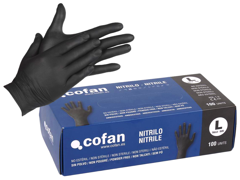 GUANTES NITRILO (COFAN) (Caja (100) - Talla L)