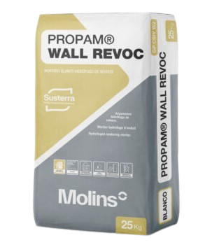 PROPAM®WALL REVOC MORTERO HIDROFUGO CAPA GRUESA (25 KG, PROPAMSA)
