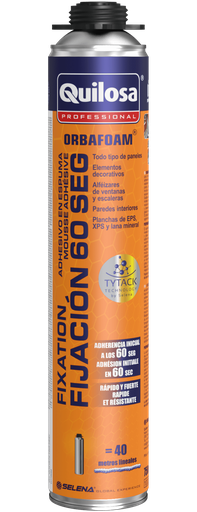 [10040750] ESPUMA FIJACION 60 SEG ORBAFOAM PISTOLA (750ml; QUILOSA)