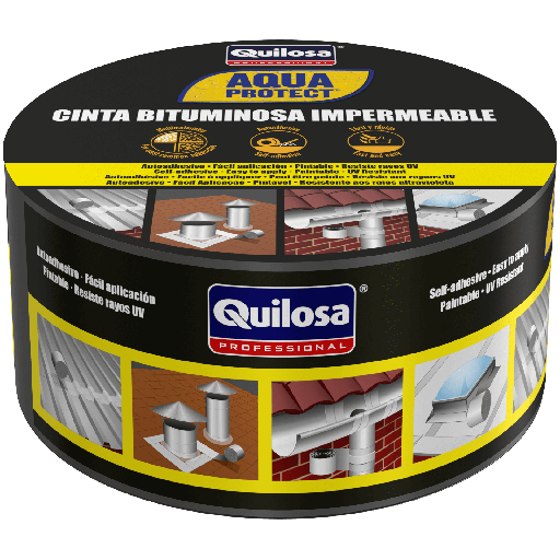 AQUA PROTECT CINTA BITUMINOSA IMPERMEABLE (10cm x 10m; QUILOSA)