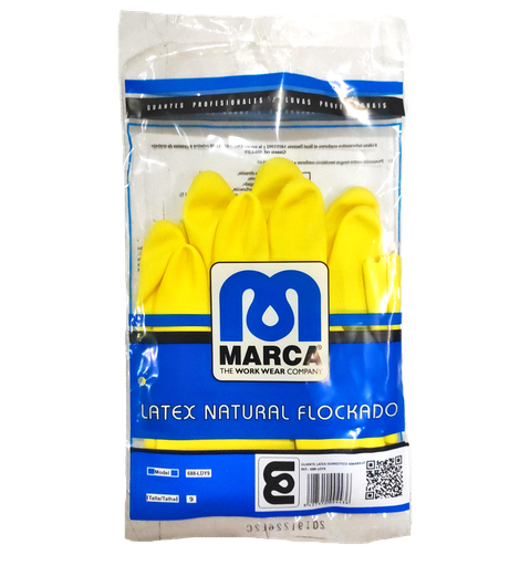 [0687906010] GUANTES LATEX DOMESTICO AMARILLO (MARCA)