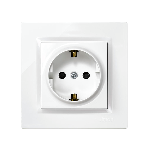 [F1090443030] ENCHUFE SCHUKO BLANCO (10A, 250V~, SIMON 10)
