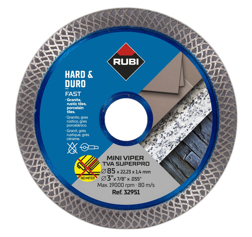 DISCO PORCELANICO DURO TVA SUPERPRO (RUBI)